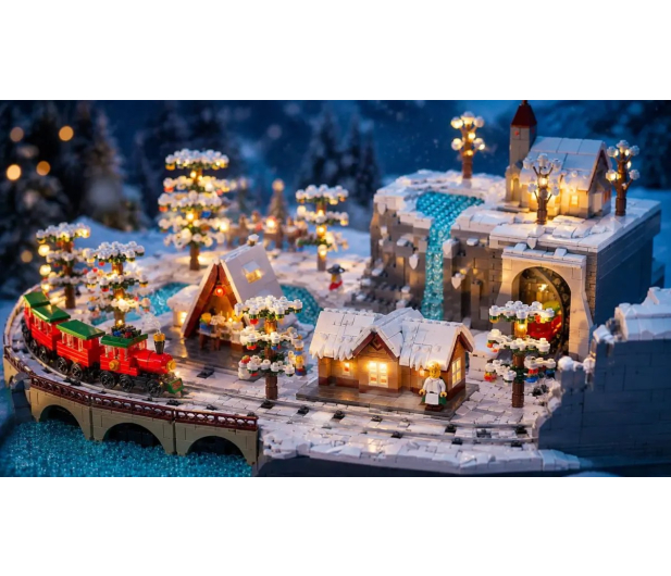 Mould King Klocki konstrukcyjne Świąteczny pociąg Wonderland 4232 el. - 1551642 - zdjęcie 4